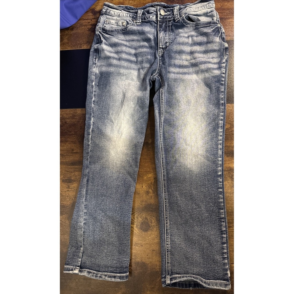 Flamingals Womens Distressed Blue Jeans Denim Size S Waist 27 Inseam 22